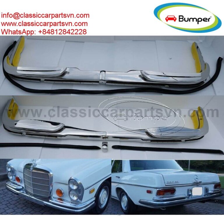 Mercedes benz W108 W109 bumpers with rubber - Classiccarpartsvn.com