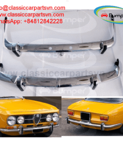 Alfa Romeo 1750 GTV Coupe S 2 bumpers (1970-1977) with overriders new